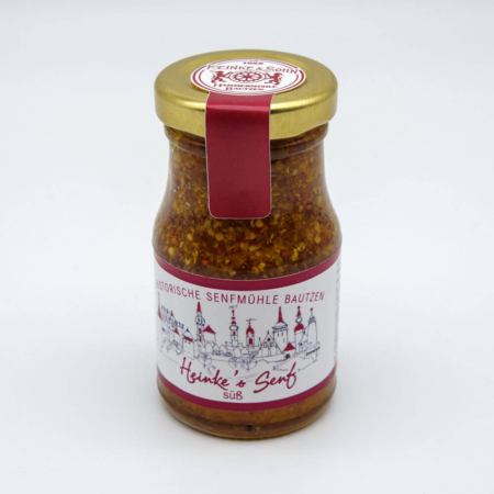 Heinke's Senf süß im Glas (Produktfoto)